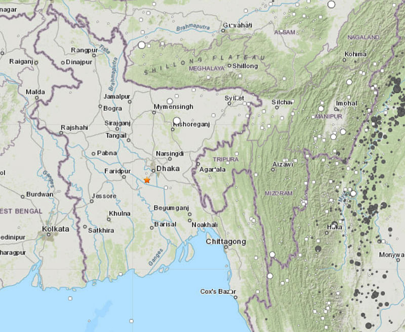 ভূমিকম্পের উৎপত্তিস্থল ছিল দোহার উপজেলায়