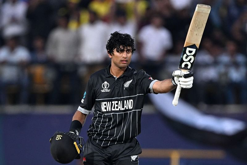 বিশ্বকাপে তিনটি শতক করেন রাচিন রবীন্দ্র