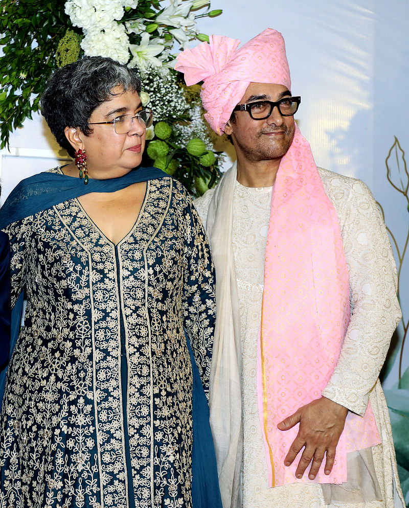 রীনা দত্ত ও আমির খান। এএনআই