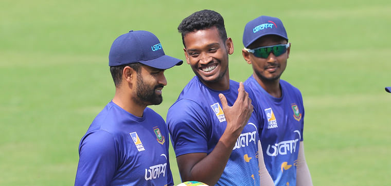 Bangladesh players during practice session