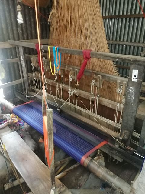The looms lie idle