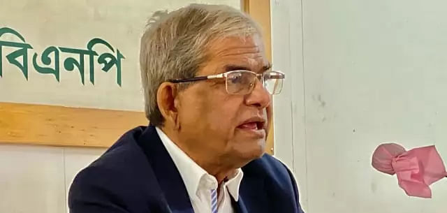 BNP secretary general Mirza Fakhrul Islam Alamgir places a 27-point package proposal to fight coronavirus at a press conference at party chairperson's Gulshan office.