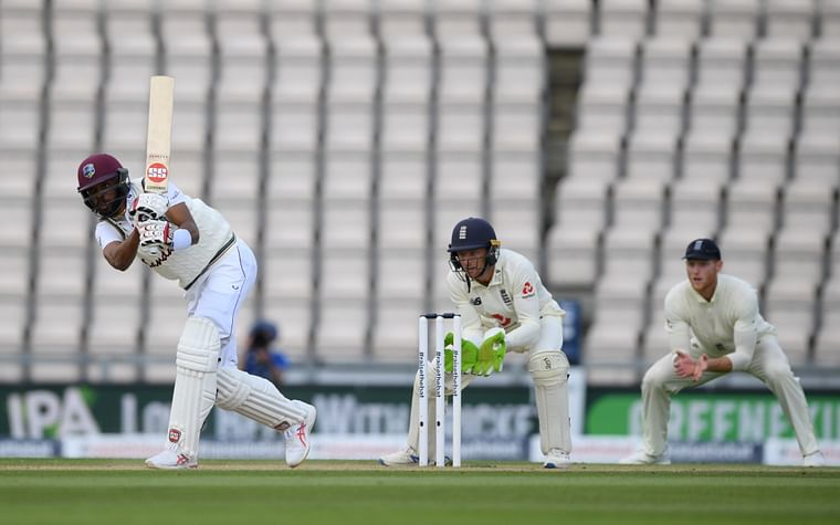 West Indies' Roston Chase in action