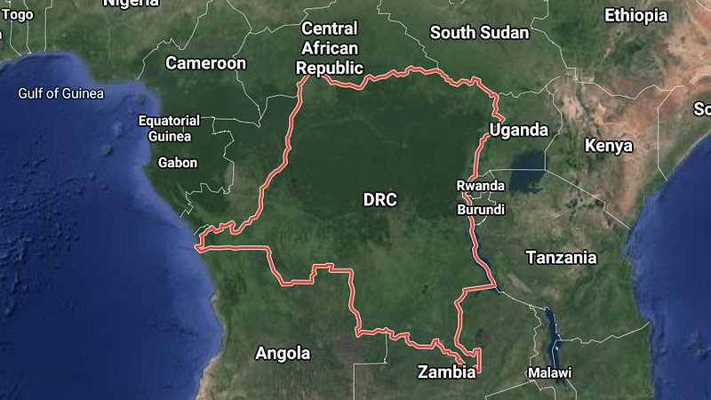 Map of Democratic Republic of Congo