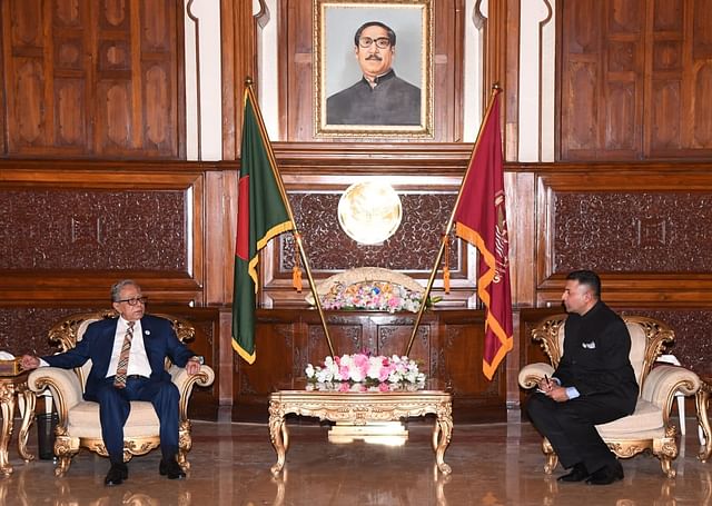New Indian High Commissioner to Bangladesh, Vikram Doraiswami at Bangabhaban withPresident Abdul Hamid
