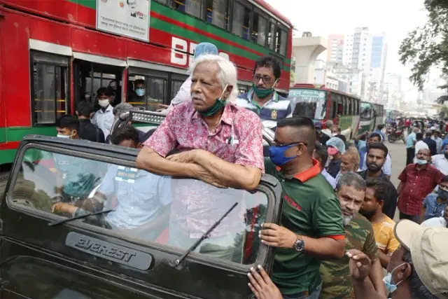 Zafrullah Chowdhury joined a demonstration against rape and violence, organised on Saturday by the Bhashani Onushari Parishad