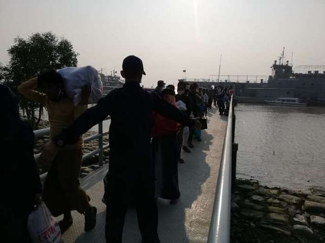 Arriving at Bhsan Char, an island of Hatia, Noakhali