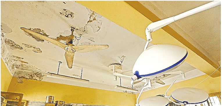 Dilapidated state operating theatre in upazila health complex in Lakhai, Habiganj 