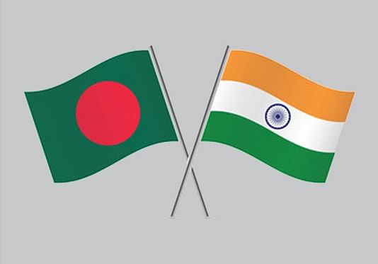 Flags of Bangladesh and India