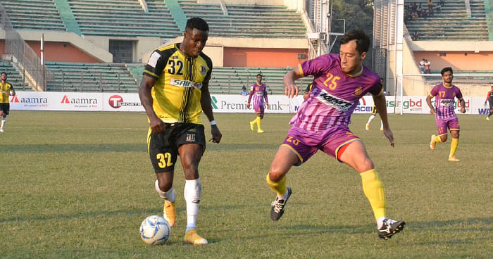 Saif Sporting Club beat Chittagong Abahani 3-0 on Wednesday