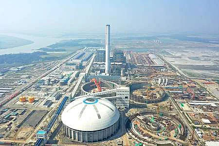 The under-construction Payra coal-fired power plant. 