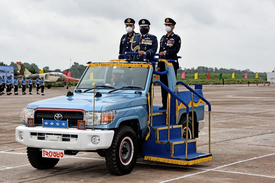 Indian air chief becomes first foreign service head to review BAF passing out parade on 28 June 2021, on the occasion of ‘President Parade 2021’