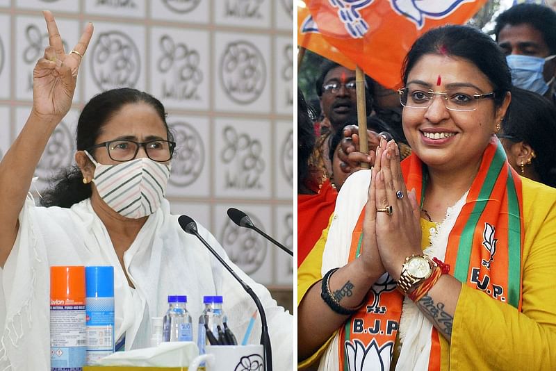 Mamata Banerjee (L) and Priyanka Tibriwal