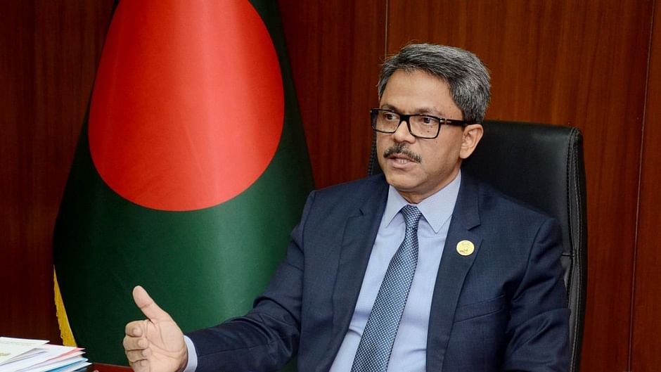 State minister for foreign affairs Md Shahriar Alam speaks to media at his office in Dhaka