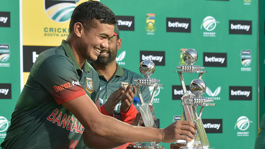 Taskin Ahmed, player of the series against South Africa 
