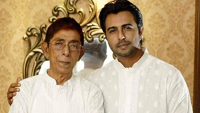 Actor Apurba with his father