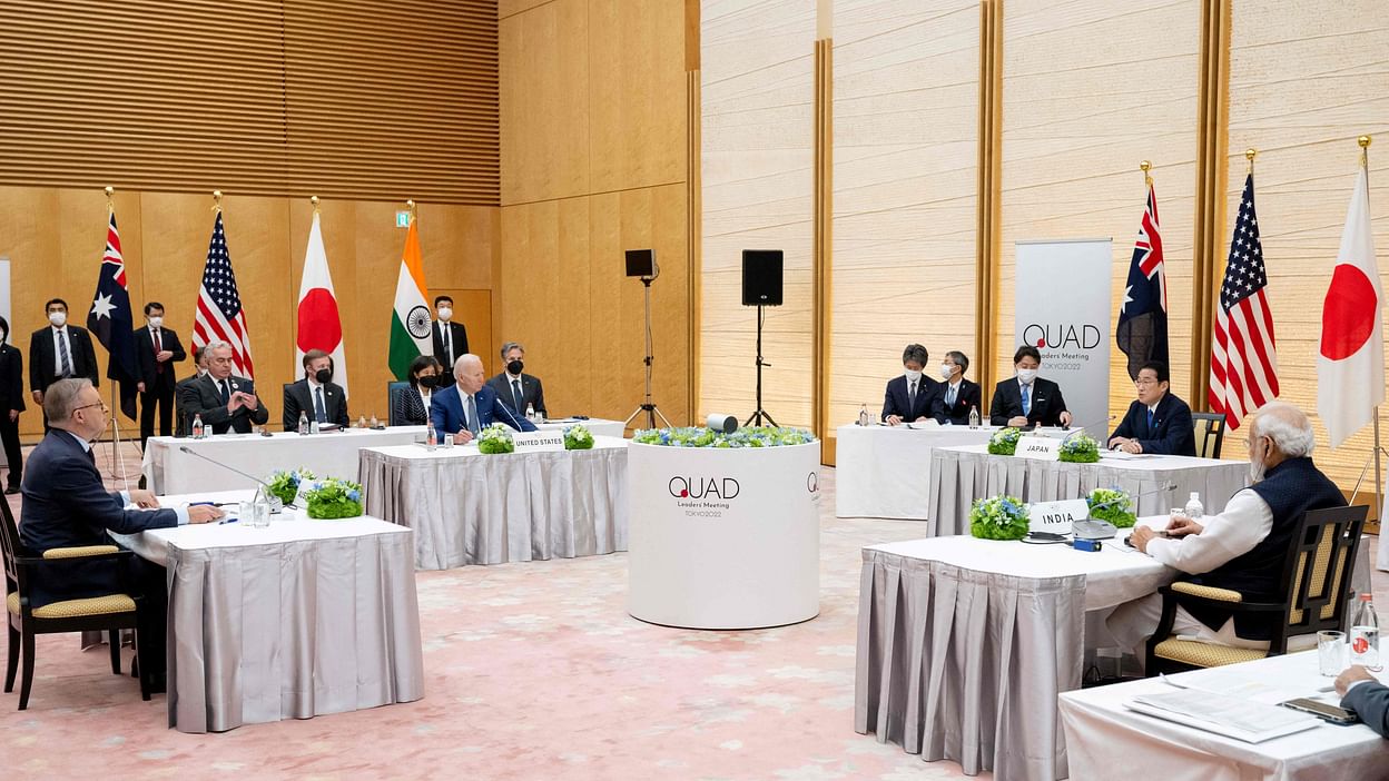 Quad leaders in a meeting in Japan
