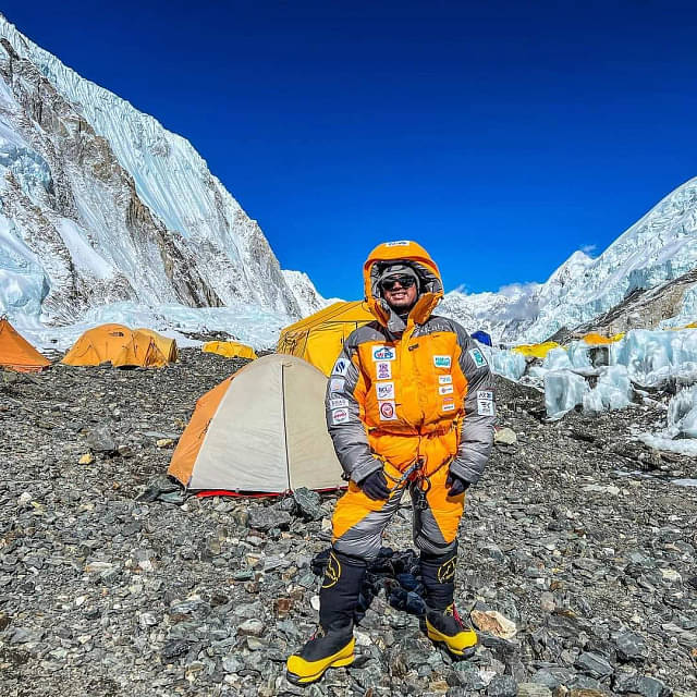 Akke Rahman in Everest base camp