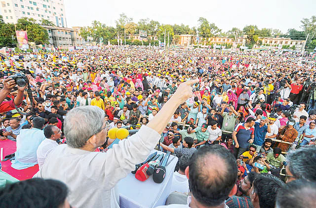 BNP secretary general Miza Fakhrul Islam Alamgir at the BNP Mass Rally on Polytechnic Institute grounds in Mymensingh on 15 October, 2022.