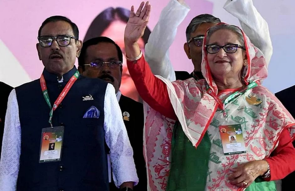 Prime minister Sheikh Hasina has been reelected Awami League president and Obaidul Quader general secretary in the party's 22nd national council on 24 December 2022