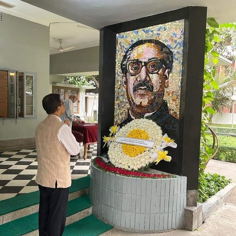 On the occasion of the 103rd birth anniversary of Bangabandhu Sheikh Mujibur Rahman, High Commissioner of India, Pranay Verma, visited the historic premises of Dhanmondi Road 32 and paid warm tributes to Bangabandhu