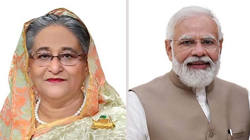 Sheikh Hasina and Narendra Modi