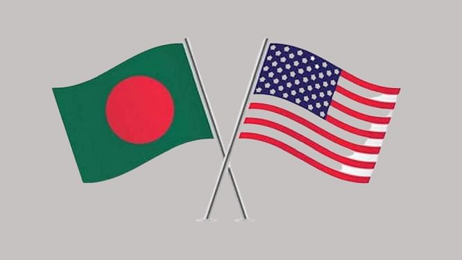 Flags of Bangladesh and the US