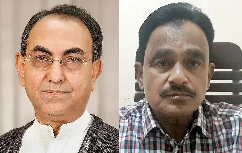 BNP standing committee member Mirza Abbas (L) and joint secretary general Syed Moazzem Hossain Alal