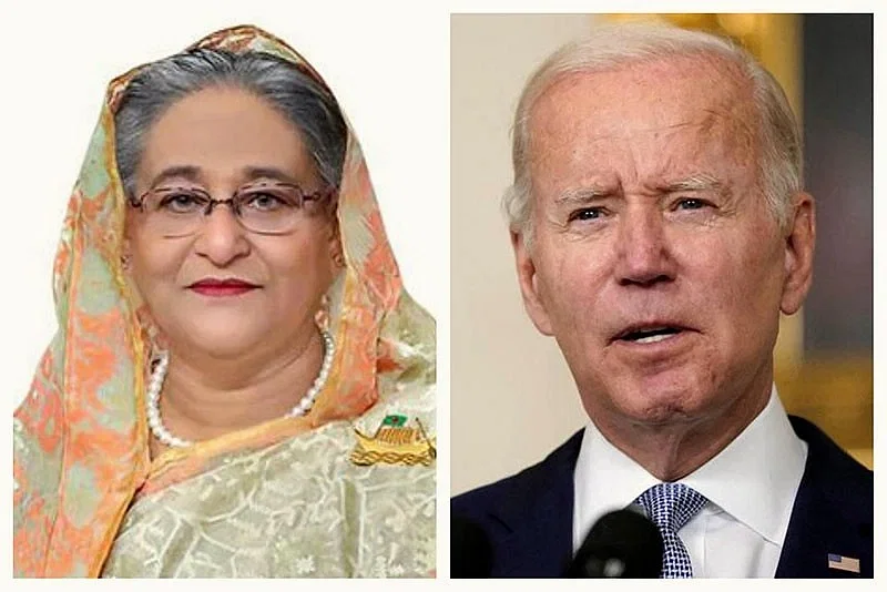 Prime MInister Sheikh Hasina and US President Joe Biden