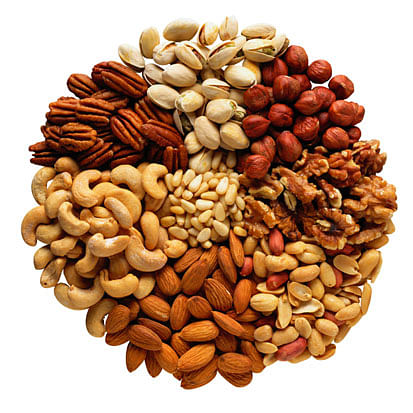 Different types of nuts. File photo