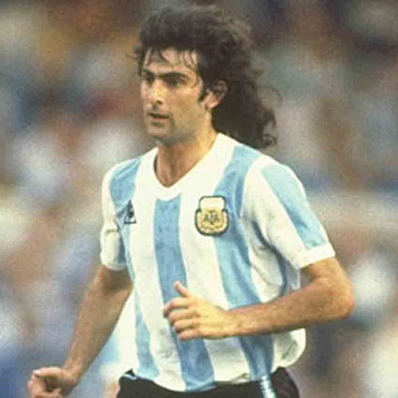 Argentina legend Mario Kempes in 1978 World Cup. Photo: AFP