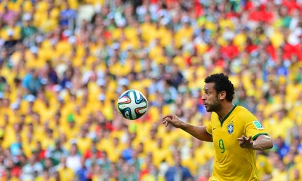 Brazil's forward Fred focuses. AFP