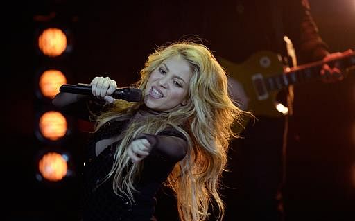 Colombian singer Shakira performs during the 2014 Echo Music Awards in Berlin, on March 27, 2014. The German music awards are granted every year by the German Phono academy with prizes in 27 categories. AFP