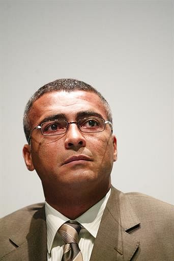 Romario, former Brazilian football player and member of the Brazilian delegation is pictured during the submission of the 2014 FIFA Football World Cup bid dossier in Zurich, 31 July 2007. AFP