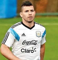Argentina striker Sergio Aguero