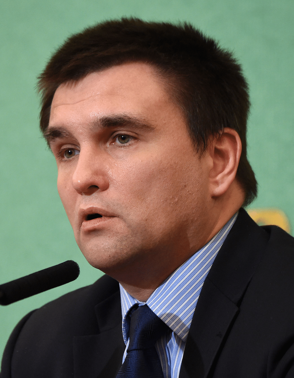 Ukraine's Foreign Minister PavloKlimkin answers questions during a press conference at the Japan National Press Club in Tokyo on 3 March 2015. Photo: AFP