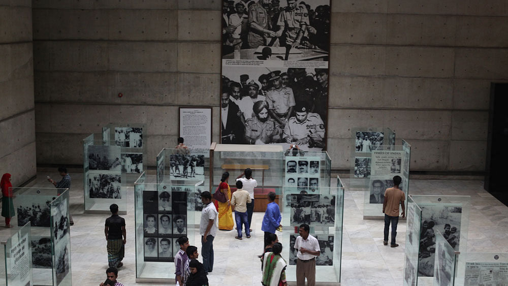 The Independence Museum displays pictures and documents from the time of Liberation War.