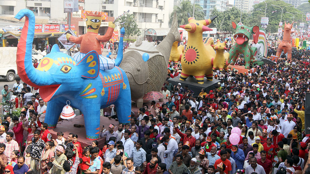 The traditional Mongol Shova Jatra. Photo: Zahidul Karim