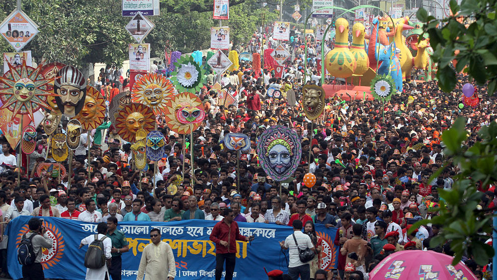 The traditional Mongol Shova Jatra. Photo: Zahidul Karim