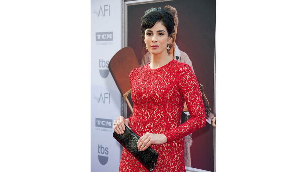 Comedian Sarah Silverman arrives for the AFI Life Achievement Award Gala Honoring Steve Martin in Hollywood, California, June 4, 2015. Photo: AFP