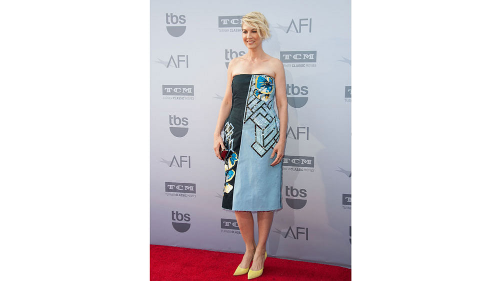 Actress Jenna Elfman arrives at the AFI Life Achievement Award Gala Honoring Steve Martin in Hollywood, California, on June 4, 2015. Photo: AFP