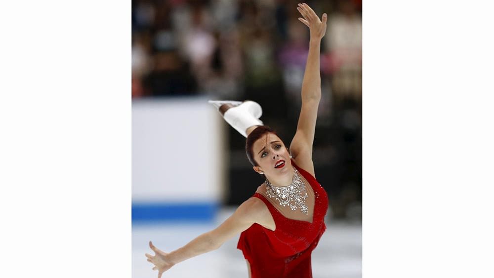 Ashley Wagner of the United States, member of team North America competes during the Japan Open Figure Skating Team Competition in Saitama, Japan, October 3, 2015. Photo: Reuters