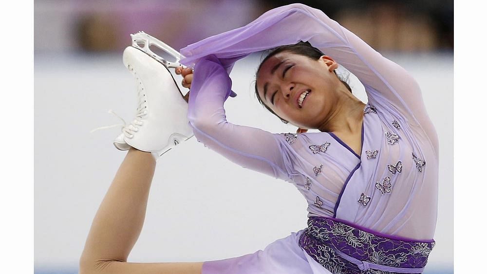Mao Asada of team Japan competes during the Japan Open Figure Skating Team Competition in Saitama, Japan, October 3, 2015. Photo: Reuters
