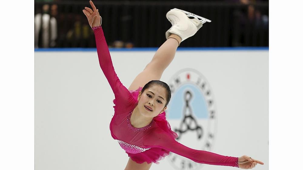 Satoko Miyahara of team Japan competes during the Japan Open Figure Skating Team Competition in Saitama, Japan, October 3, 2015. Photo: Reuters