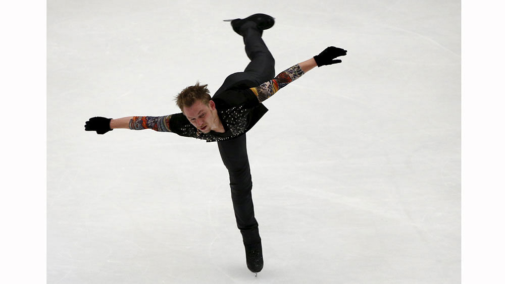 Sergei Voronov of Russia performs at men`s singles short program during China ISU Grand Prix of Figure Skating, in Beijing, China, November 6, 2015. Photo: Reuters
