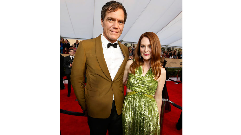 Actors Michael Shannon and Julianne Moore arrive at the 22nd Screen Actors Guild Awards in Los Angeles, California January 30, 2016. Photo: Reuters