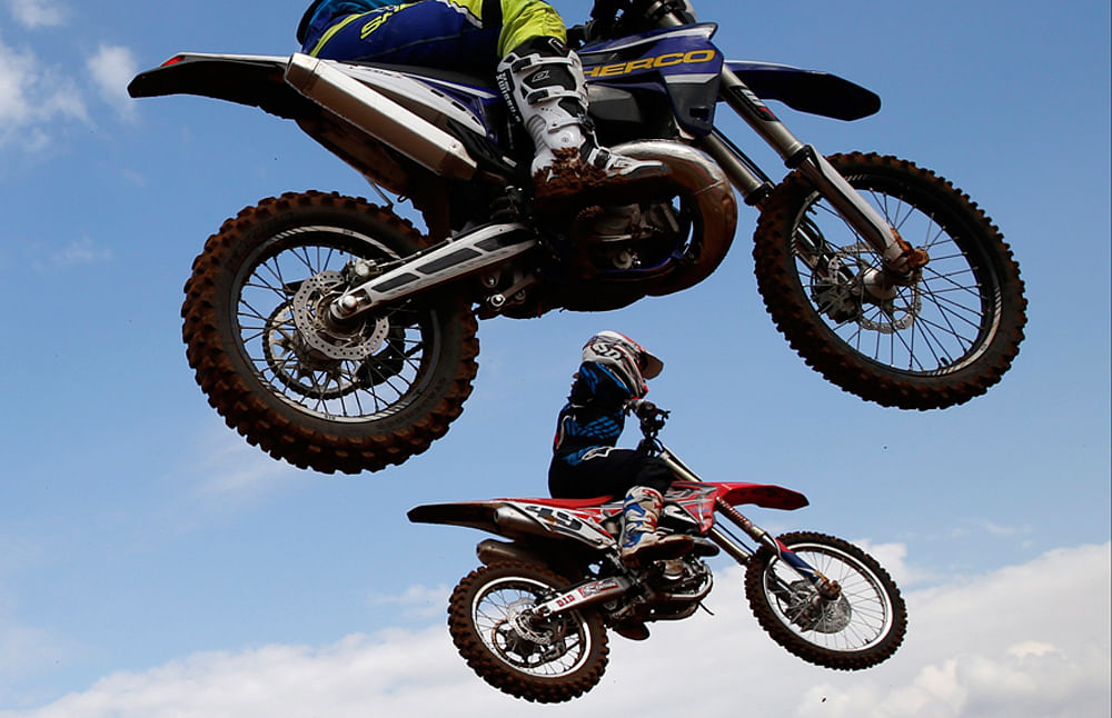 Riders practice during the launch of Israel`s first official motocross course in Wingate Institute, Israel’s National Centre for Physical Education and Sport, near Netanya, Israel February 11, 2016. Photo: Reuters