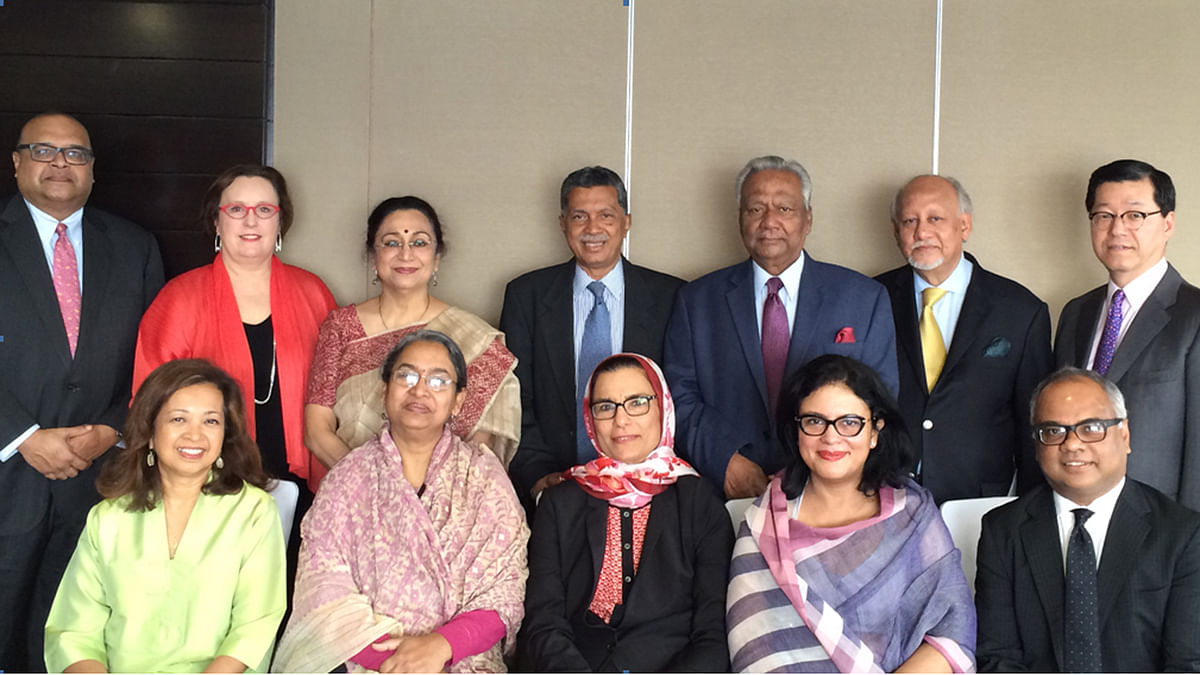 The trustees elected five new members to the Board: Dr.  Nirmala Rao, a UK national, Pro Rector of School of Oriental & African Studies in London; Ms. Rubana Huq, a Bangladesh national, Managing Director of Mohammadi Group in Bangladesh; Dr. Meenakshi Gopinath, Indian national,  former Principal of Lady Shri Ram College in New Delhi; Ms. Lale Kasebi, a Canadian national, Chief Communication Officer and Head of  Strategic Engagement at Li & Fung in Hong Kong; and Ms. Lynne Anne Davis, a US national, President & Senior Partner, Fleishmann Hillard Asia Pacific in Hong Kong.