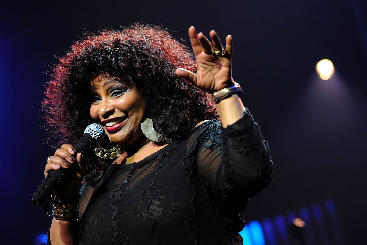 This file photo taken on 7 July, 2011 shows US singer Chaka Khan as she performs during the 45th Montreux Jazz Festival in Montreux. Photo: AFP