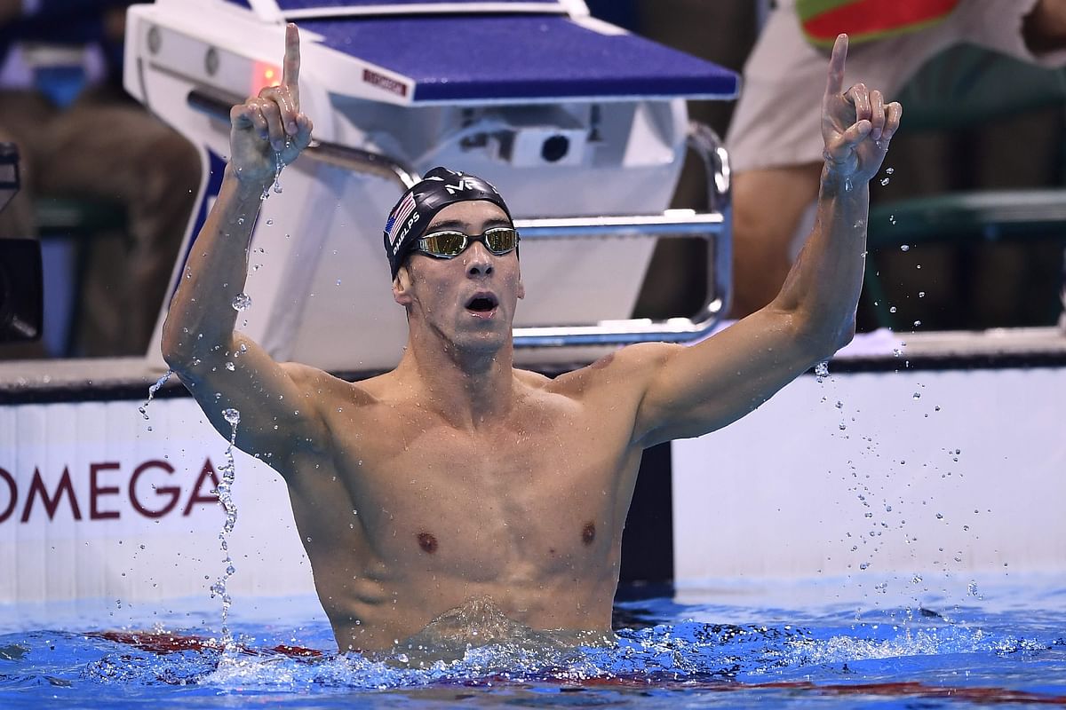 American swimming superstar Michael Phelps